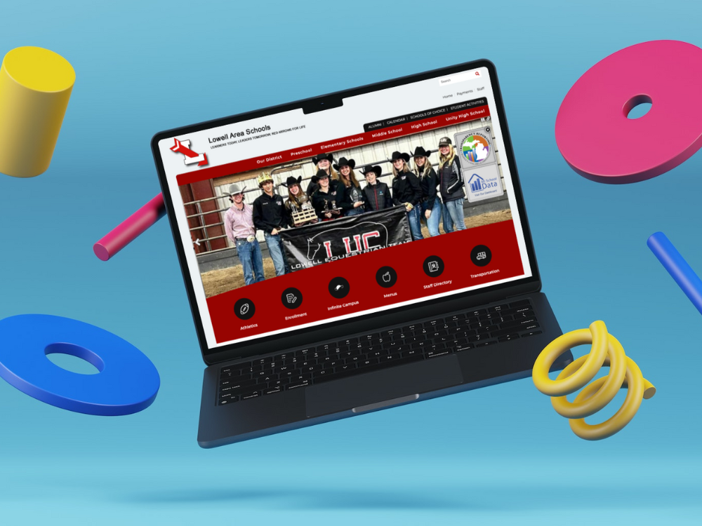 Homepage of the Lowell Area Schools website